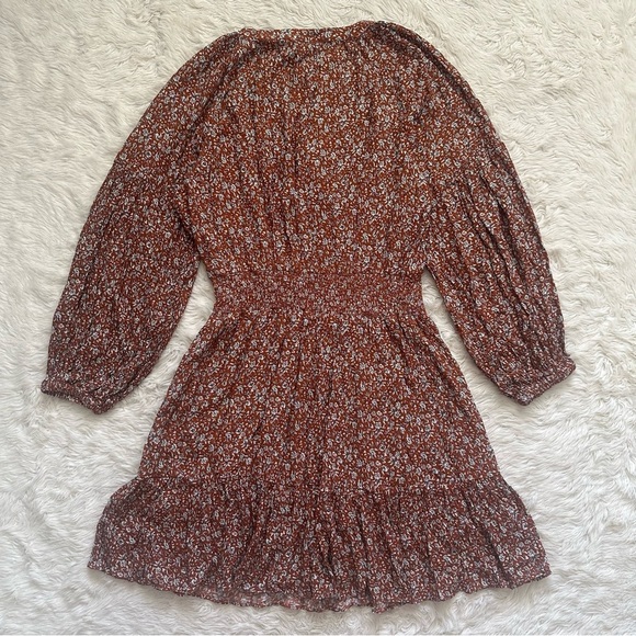 Faherty Dress Montana Swingy Mini Smocked Waist Ennis Floral S NWT New - Picture 4 of 13
